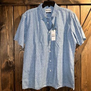 NWT Barbour Summer Print Chambray Button Down Shirt